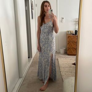 Reformation blue floral maxi